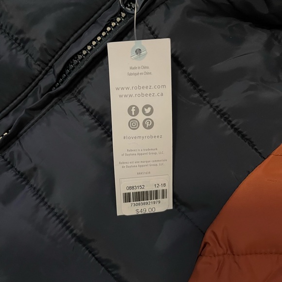 ROBEEZ Puffer-style Jacket, size 12-18 months, NWT - Picture 3 of 7